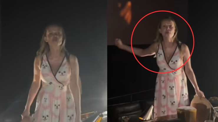 Mujer insulta a todos en un cine