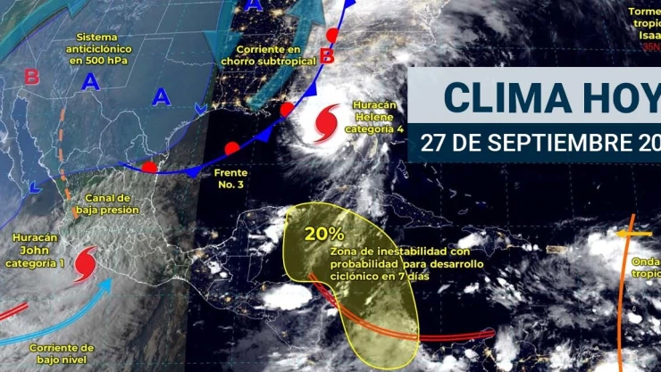 Se pronostica que el huracán “John” regrese al Golfo de México, frente a las costas de Jalisco.