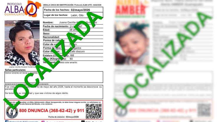 Localizan a madre e hija desaparecidas en León