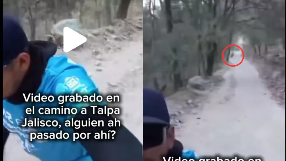 VIDEO | ¿Un duende o un alma en pena? Captan extraña figura en camino a Talpa en Jalisco