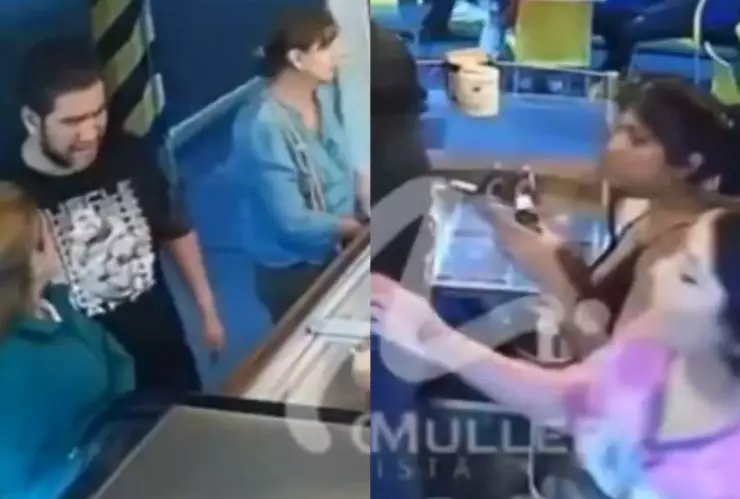 Escena de celos en nevería