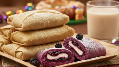 Cómo hacer tamales de zarzamora con queso philadelphia