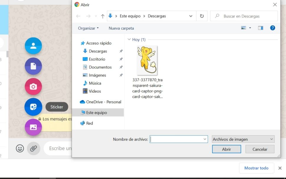 WhatsApp Web stickers