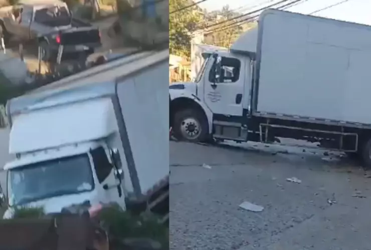 Trailer sin frenos en Tijuana