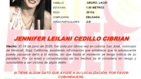 Alerta Amber Jennifer Leilani Cedillo Cibrian