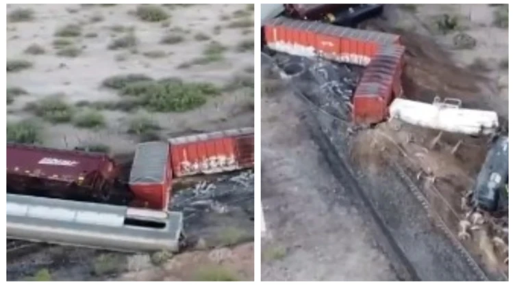 Vagones con migrantes salen disparados tras descarrilamiento de tren en Ciudad Juárez| VIDEO