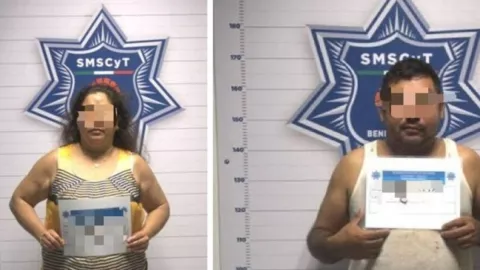 Taxista y mujer son detenidos en Cancún
