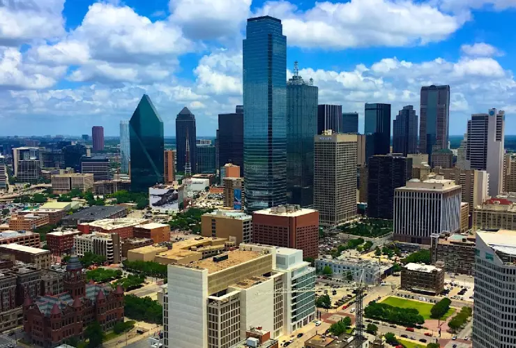 Panorámica de la ciudad de Dallas en Texas