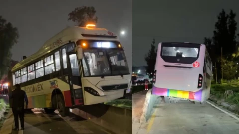 accidente de Mexibus linea 4 en la México-Pachuca