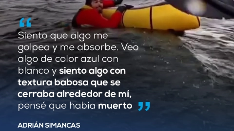 ¿Qué dijo Adrián Simancas tras ser tragado por una ballena?