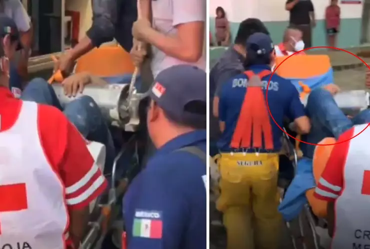 VIDEO_ Trabajador de obra queda atorado de su brazo en una maquinaria.jpg