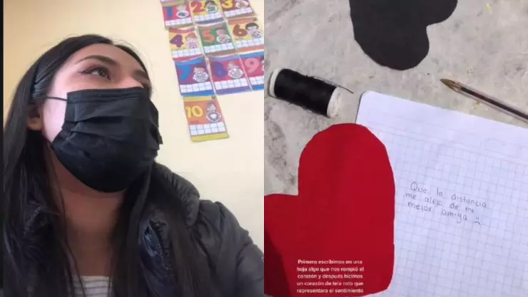 Maestra enseña a sus alumnos cómo curar un corazón roto y se viraliza
