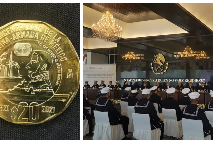 moneda bicentenario Armada de México