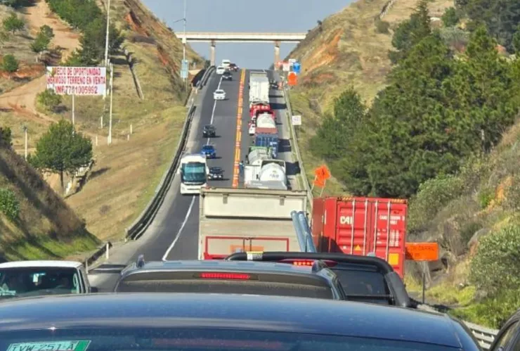 ¿Qué pasó en la autopista México-Tuxpan hoy?: Tráfico paralizado hacia Huauchinango