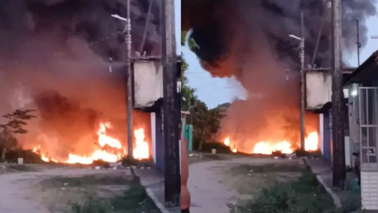 Incendio en la Colonia Los Laureles en Veracruz