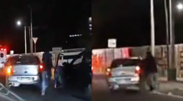 Pelea vial en Periférico Sur