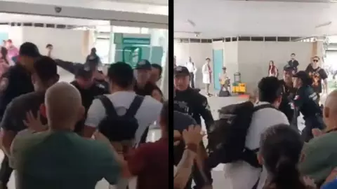 ¿Qué pasó_ Policías y personal médico se pelean en Centro Médico de Occidente IMSS (VIDEO)