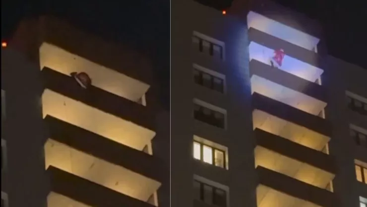 VIDEO: Joven se disfraza de Santa Claus en evento infantil y muere al caer de un edificio
