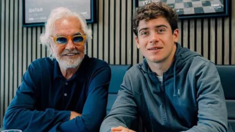 Flavio Briatore y Franco Colapinto