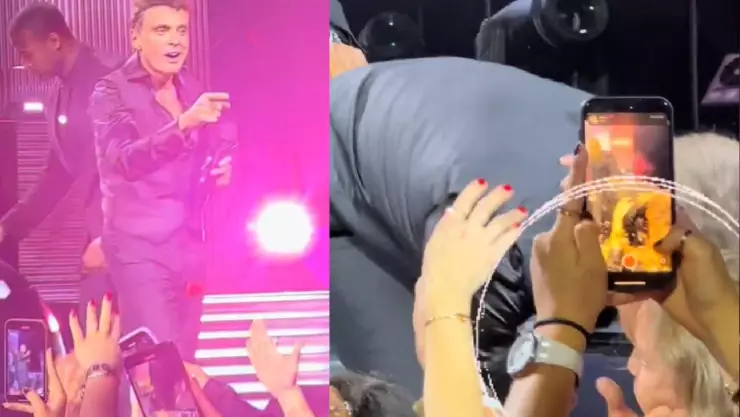 VIDEO: Luis Miguel le insiste a una niña que le dé un beso y ella se niega