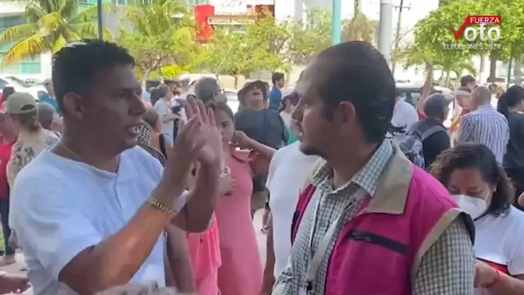 ÚLTIMA HORA: Reporta discusión de ciudadanos en casilla de Cancún; video