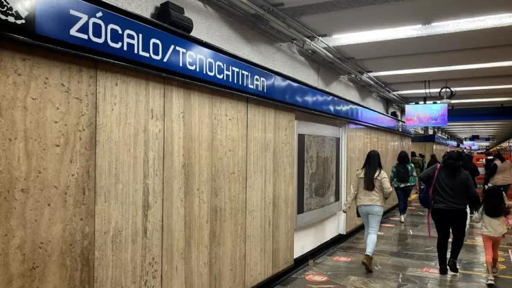 Cierran estación Zócalo-Tenochtitlan, anuncia el Metro