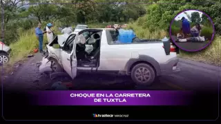 Fuerte choque en carretera de Veracruz deja varios lesionados; así ocurrió