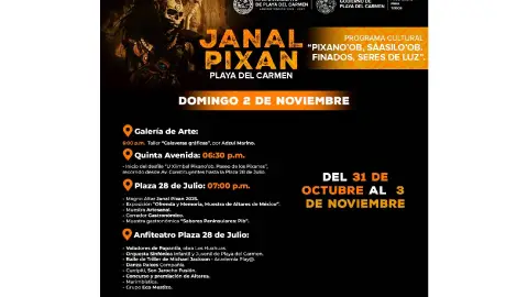 Janal PIXAN PLAYA DEL CARMEN - DÍA DE MUERTOS