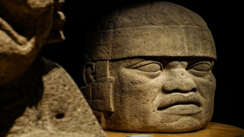 ¡Una obra de arte! Tinaco en Puebla es decorado como Cabeza Olmeca y rompe las redes