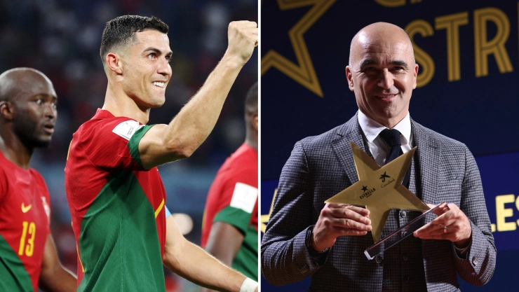 Roberto Martínez y Cristiano Ronaldo