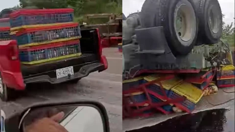 Accidente en la carretera Villahermosa - Macuspana.