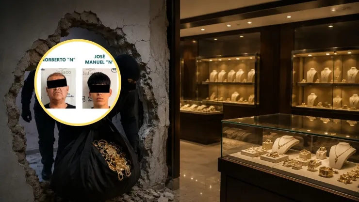 Así fue el robo de 3.5 millones de pesos en oro en Guadalajara; hicieron un boquete para entrar a la joyería