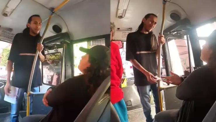 VIDEO Hombre es humillado en su primer día de asaltante en autobús