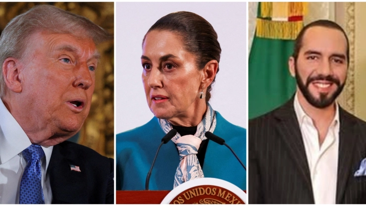 Presidentes que llegaron al poder en 2024. Claudia Sheinbaum, Donald Trump y Bukele