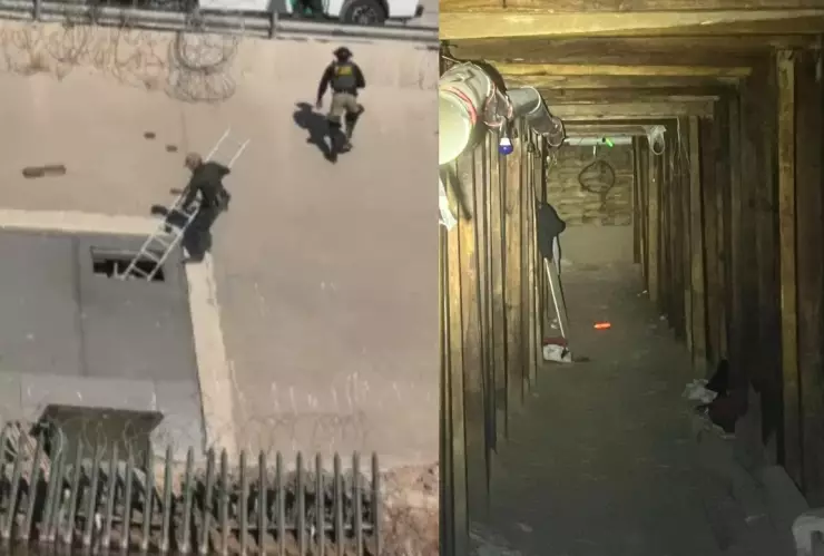 Imágenes del túnel clandestino encontrado en el cruce entre Ciudad Juárez y El Paso, Texas.