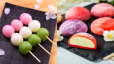 Dango y mochi de helado