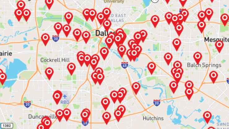 El mapa de Texas