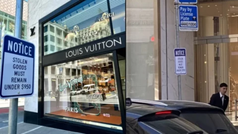 Cartel en San Francisco sobre robos minoristas