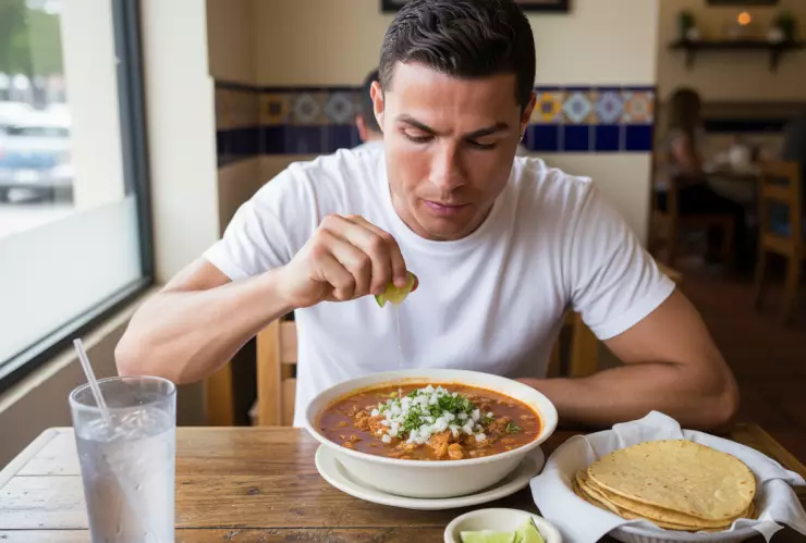 Cristiano Ronaldo echándole limoncito a un menudo lagunero.