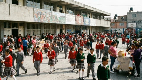 Imagen de escuela primaria generada con Gemini AI.