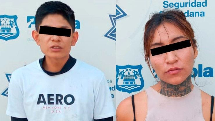 Detienen a pareja por robo a negocio