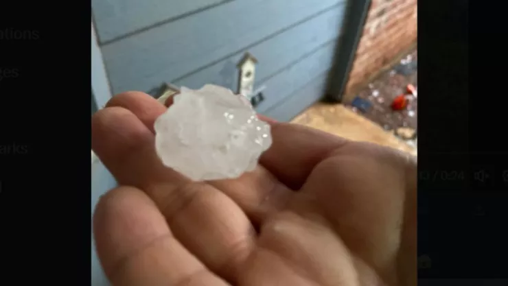 Granizo en Dallas, Texas