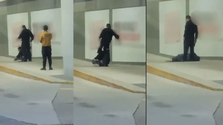 ¡IMÁGENES SENSIBLES! Policía de Tlaquepaque golpea a una persona en situación de calle en la Nueva Central Camionera