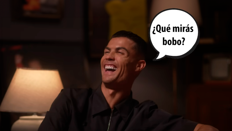 Cristiano Ronaldo imita a Lionel Messi