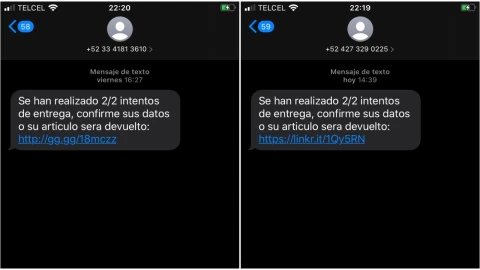 Mucho cuidado, porque si das clic a la liga del mensaje de texto, podrían robarte información de tu celular.