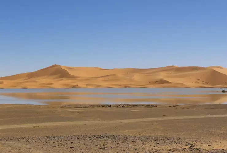 Inundaciones en el desierto del Sahara después de las lluvias torrenciales.