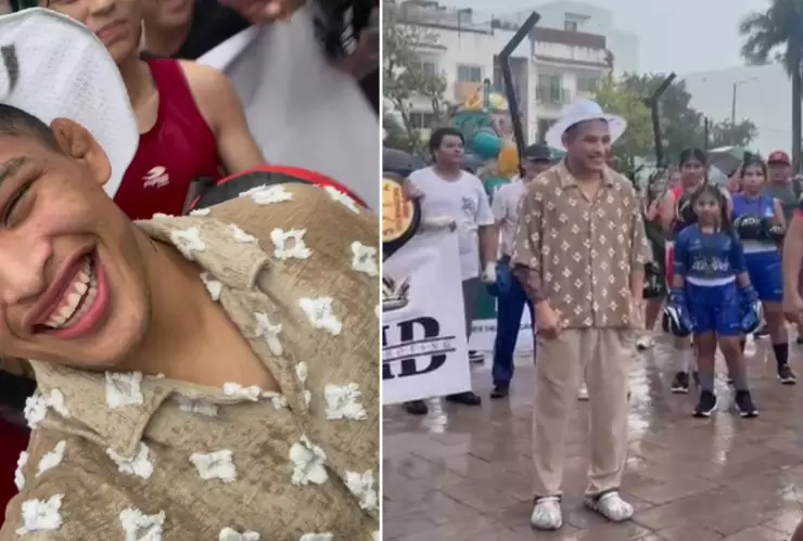 VIDEO_ El luchador de la UFC’ Lazy boy’ presente en el desfile de la Revolución Mexicana en Playa del Carmen.jpg