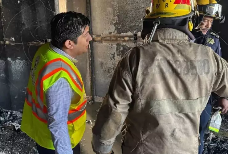Revelan fotos de cómo quedó el edificio que se incendió en Montes de Amé hoy