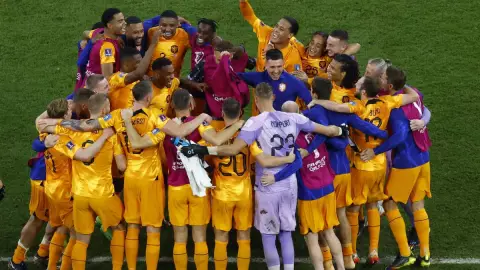Países Bajos celebra su pase a los 4tos de Final de Qatar 2022