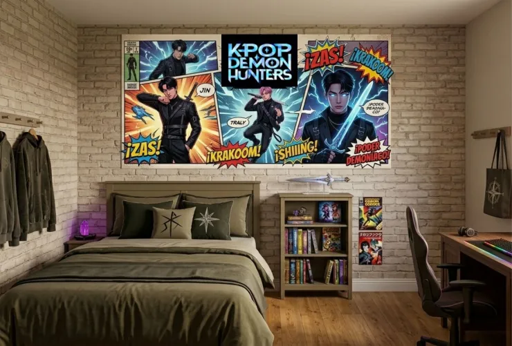 5 ideas de pósters de KPop Demon Hunters para decorar el cuarto de tus hijos